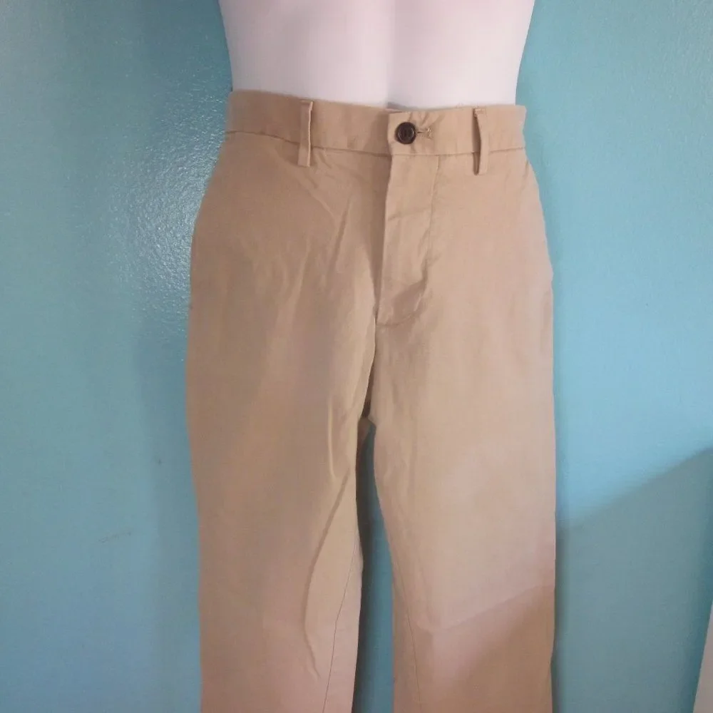 Mens Gap Khakis Size 32 X 30 Chino Pants Cotton Straight Leg Tan Iconic Stretch